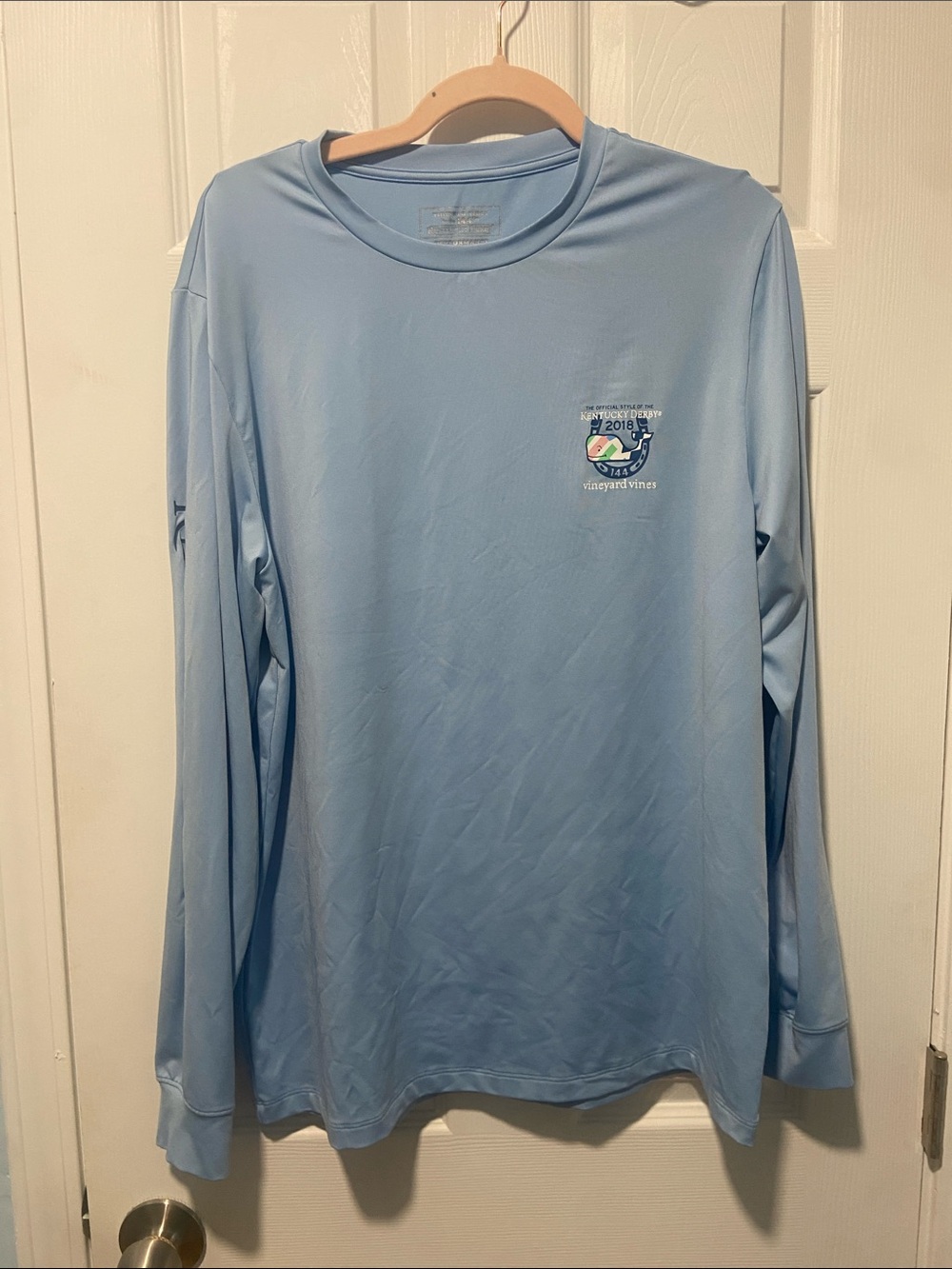 Vineyard Vines Light Blue Long-Sleeve Performance Tee